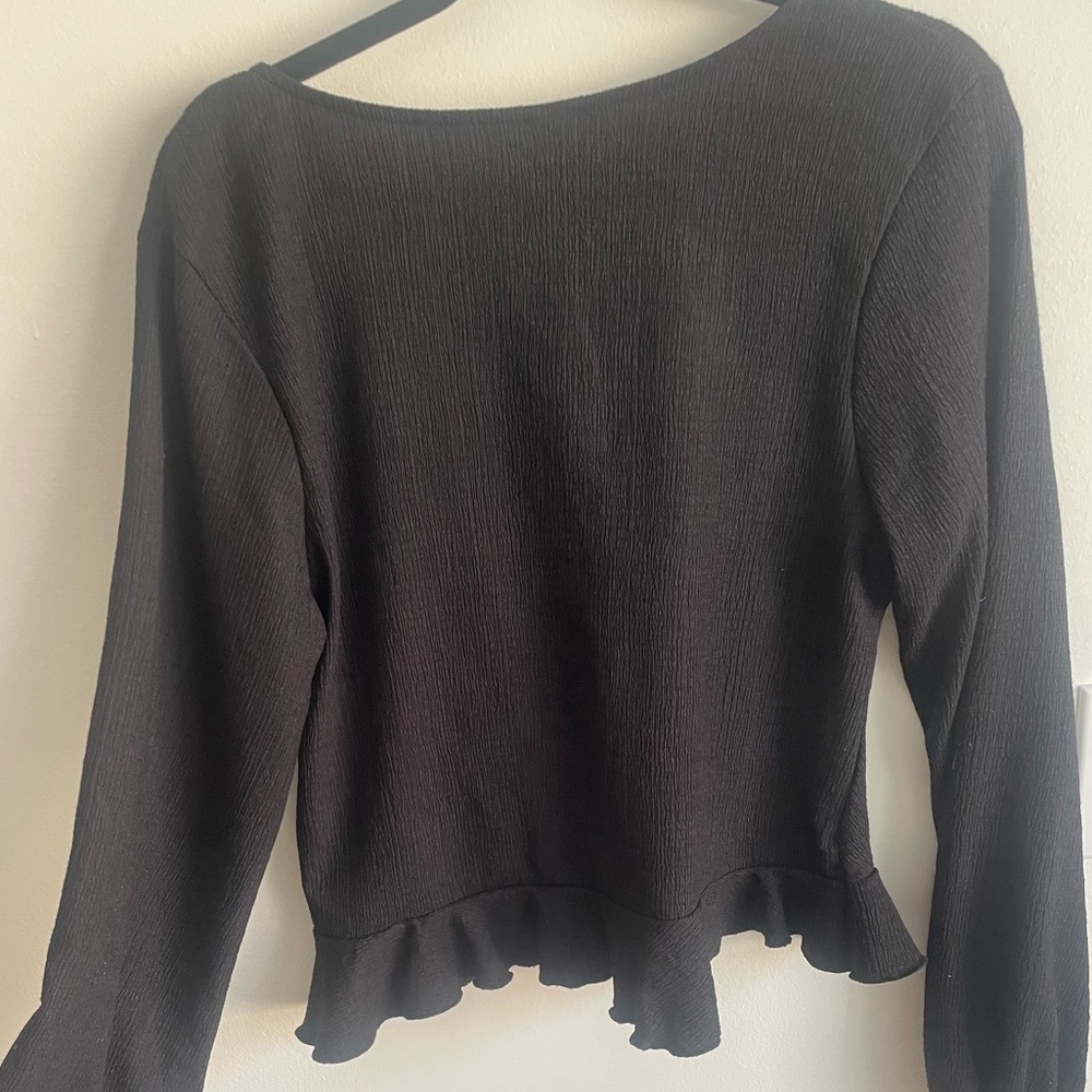 Black Ruched Top - Picture 4 of 7